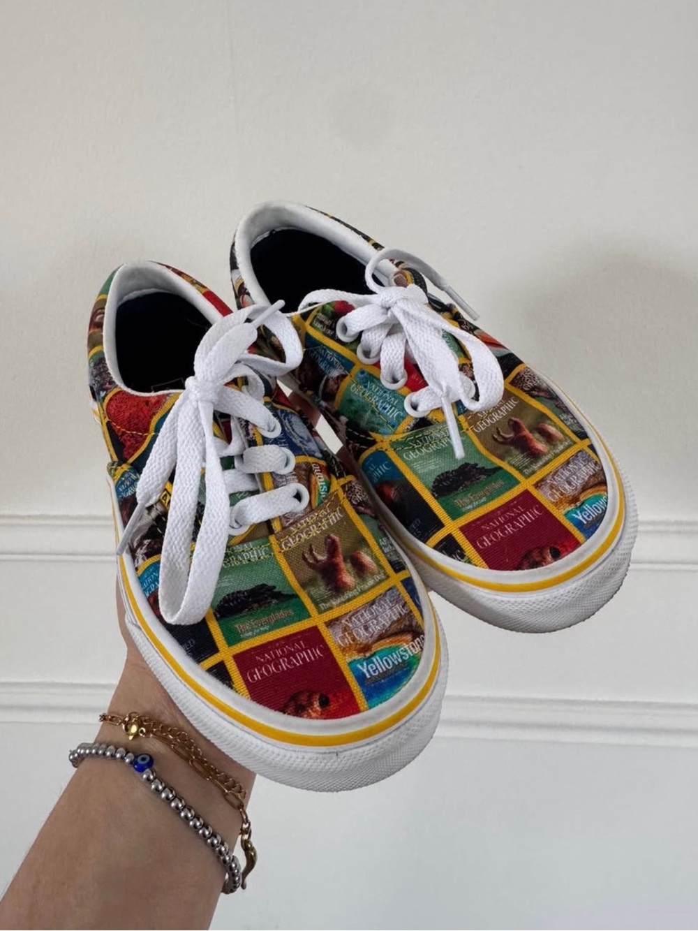 Vans Kids Multicolor National Geographic Patch Print Sneakers